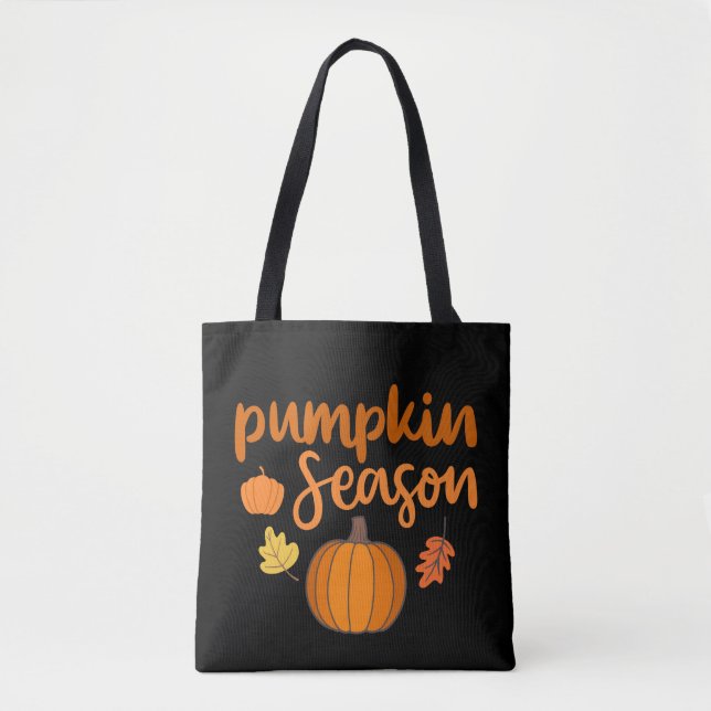 Tote Bag Saison de citrouille automne (Devant)