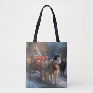 Tote Bag Saison de Noël du Malamute de l'Alaska