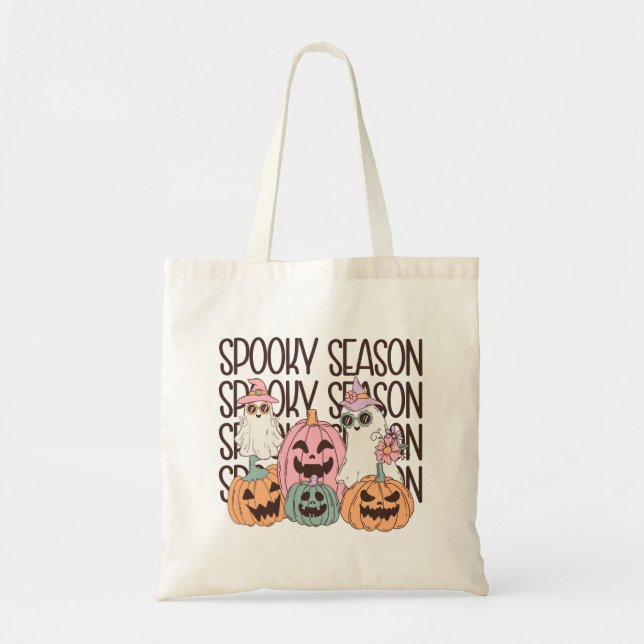 Tote Bag Saison Éffrayante d'Halloween (Devant)
