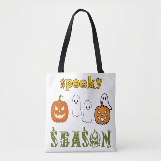 Tote Bag saison effrayante  Joyeux Halloween  (Devant)