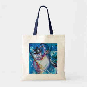 Tote Bag Saison hivernale de SNOWMAN with OWL