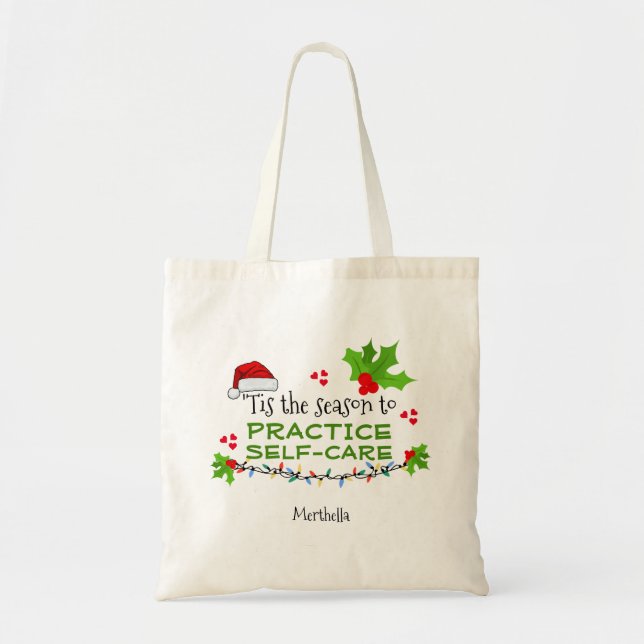 Tote Bag SAISON personnalisée pour Noël auto-soigné (Devant)