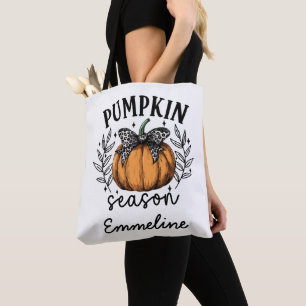 Tote Bag Saison Russe Citrouille Automne Thanksgiving Nom