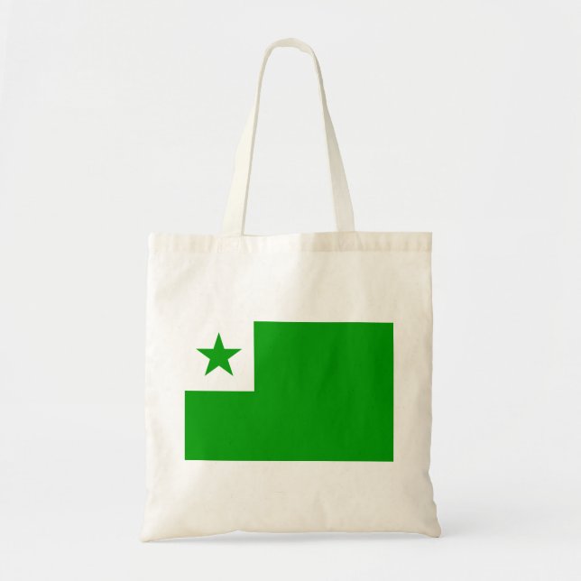 Tote Bag Saketo de butikuma d'espéranto/sac d'épicerie (Devant)