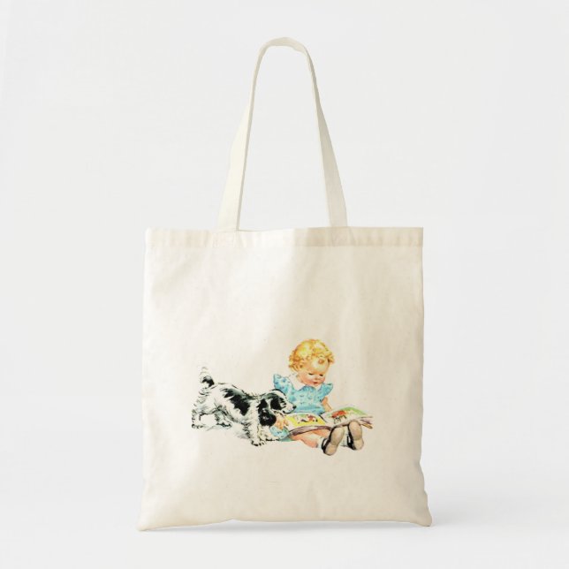 Tote Bag Sally et Spot Illustration des années 1950 (Devant)