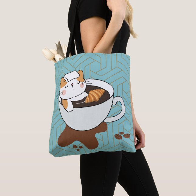 Tote Bag Salon de chat au café (De près)