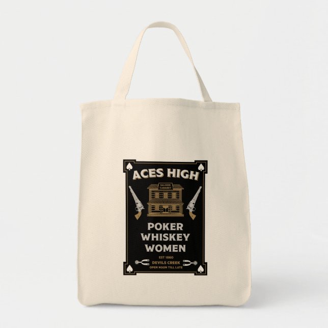 Tote Bag Saloon de la frontière américaine cow-boy (Devant)