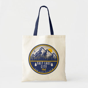 Tote Bag Salt Lake City Utah Ski Souvenir Retro Vintage 80s