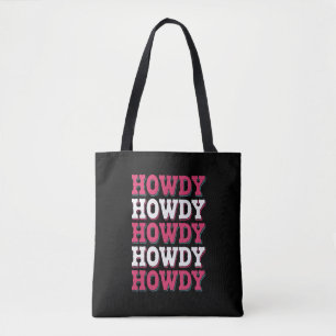 Tote Bag Salut Vache Western Country Vintage Cowgirl