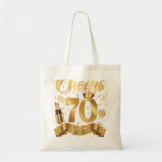 Tote Bag Salutations À 70 Ans Joyeux 70E Anniversaire Reine (Devant)