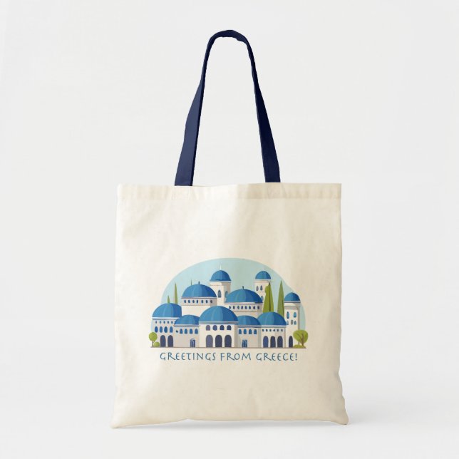 Tote Bag Salutations de Greece Retro (Devant)