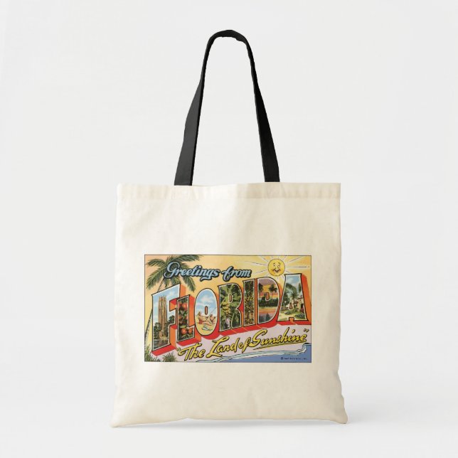 Tote Bag Salutations de la Floride "la terre du soleil", (Devant)