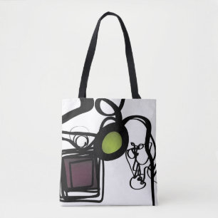 Tote Bag Salutations de Philydion : Abstrait noir & blanc