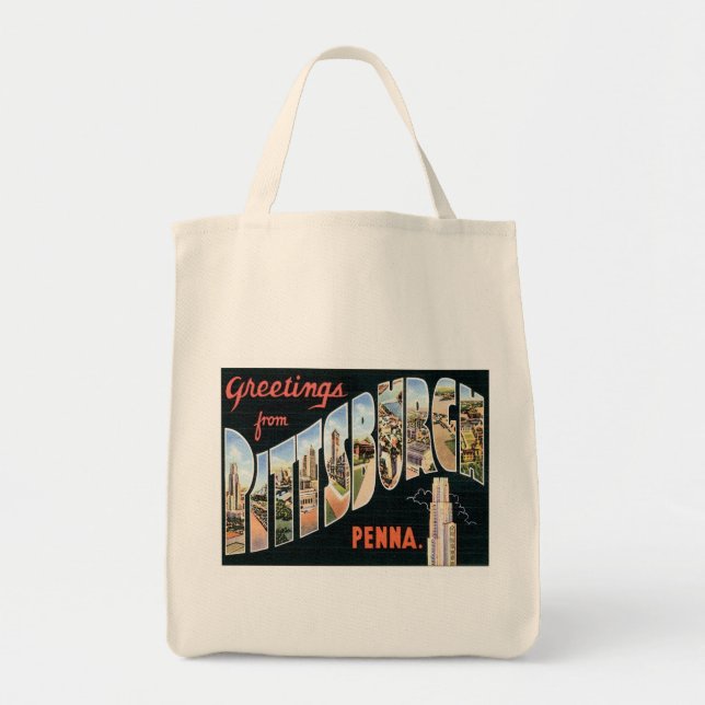 Tote Bag Salutations De Pittsburgh, Pennsylvanie (Devant)