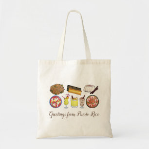 Tote Bag Salutations de Porto Rico Carribean Island Foods