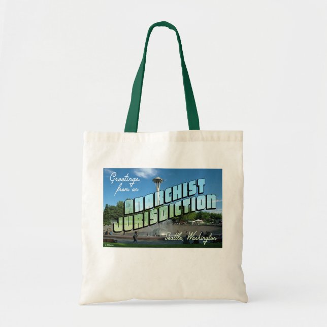 Tote Bag Salutations d'une Seattle anarchiste ! (Devant)