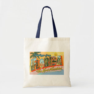 Tote Bag Salutations en Floride vintage