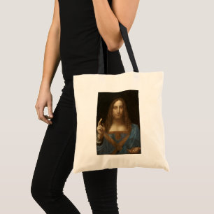 Tote Bag Salvator Mundi de Léonard de Vinci (Jésus-Christ)