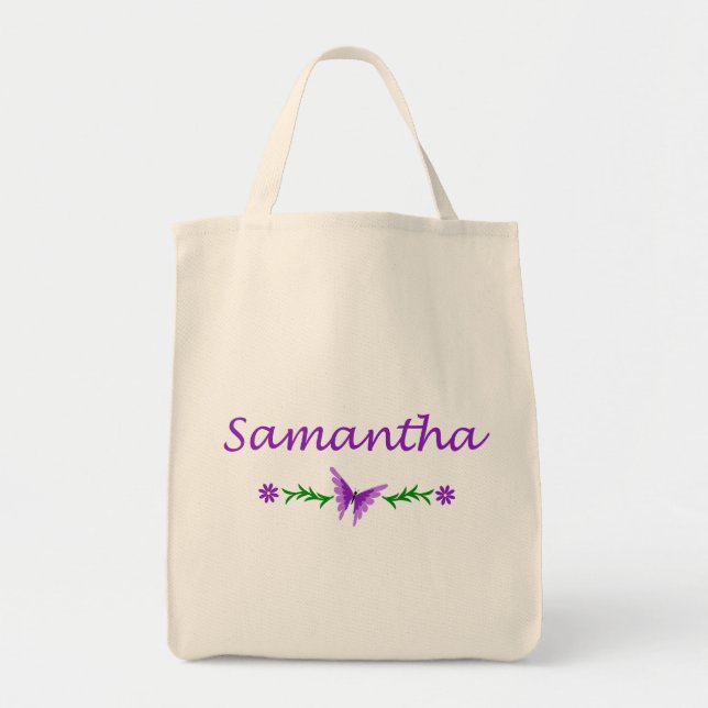 Tote Bag Samantha (papillon pourpre) (Devant)