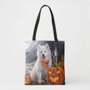 Tote Bag Samoyed Halloween Éffrayant
