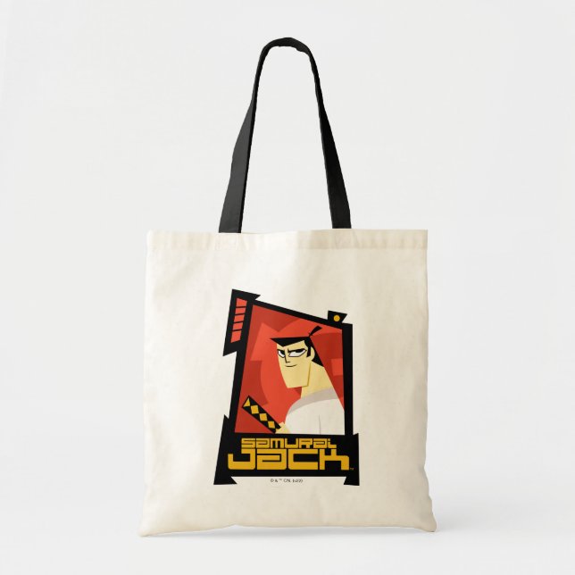 Tote Bag Samurai Jack Souriant Futuristic Frame Graphic (Devant)