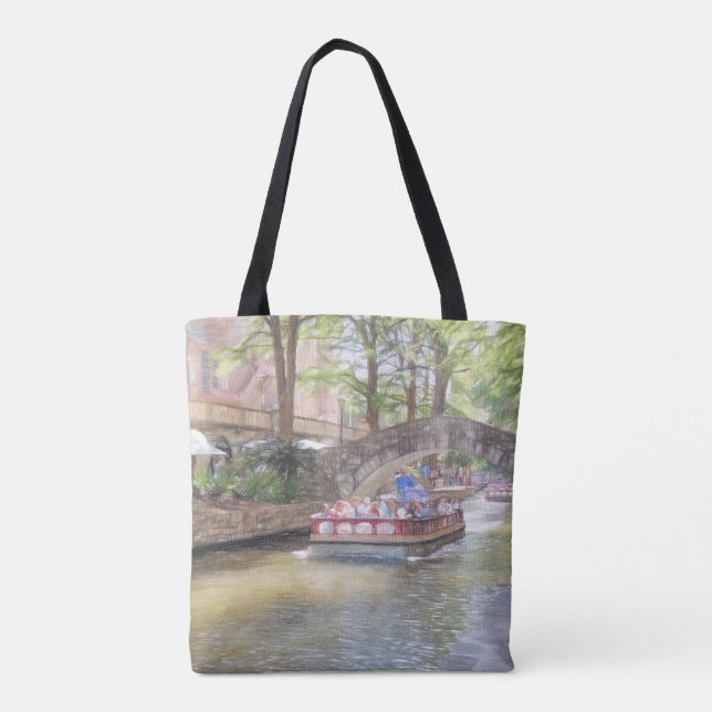 Tote Bag San Antonio River Walk à travers Fourre-tout (Dos)