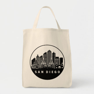Tote Bag San Diego California Skyline
