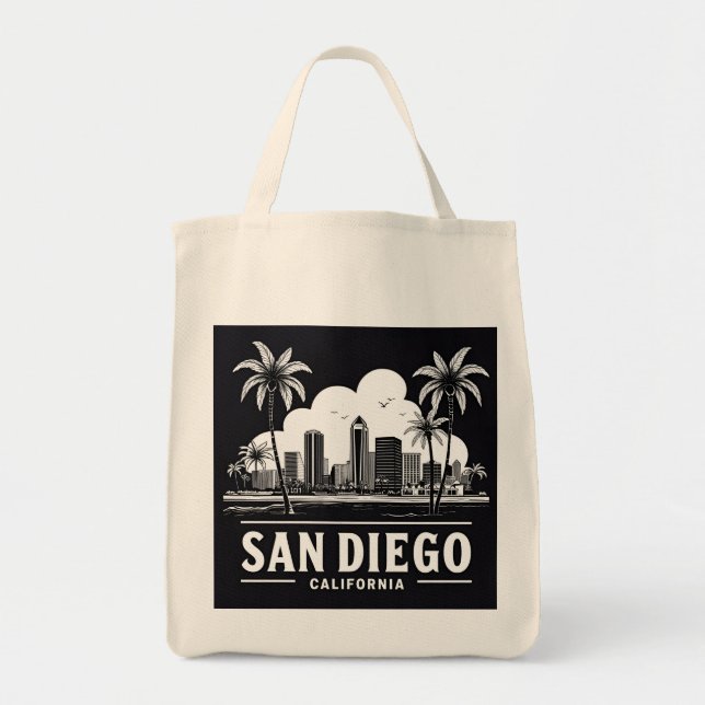 Tote Bag San Diego California Skyline (Devant)