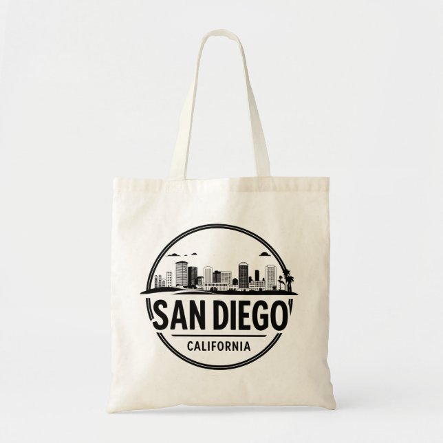 Tote Bag San Diego California Skyline (Devant)