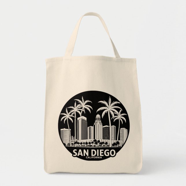 Tote Bag San Diego California Skyline (Devant)