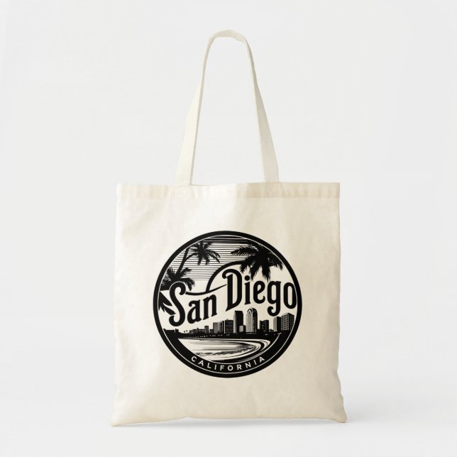 Tote Bag San Diego California Skyline (Devant)