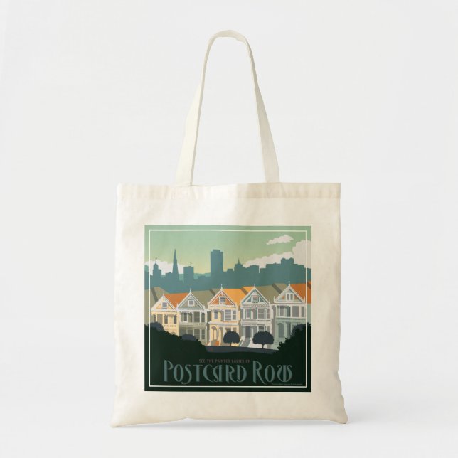 Tote Bag San Francisco, CA - Ligne carte postale (Devant)