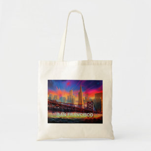 Tote Bag San Francisco Skyline Abstrait Art