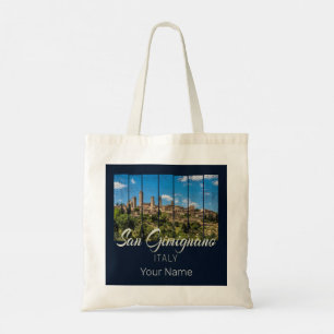 Tote Bag San Gimignano Toscane Italie Vinatge Vue panoramiq