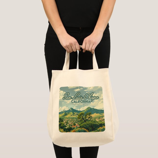 Tote Bag San Luis Obispo SLO California Central Coast Retro (Devant (produit))