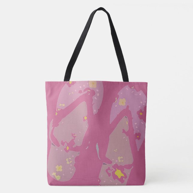 Tote Bag Sandales de Flipflop Rose d'été (Devant)