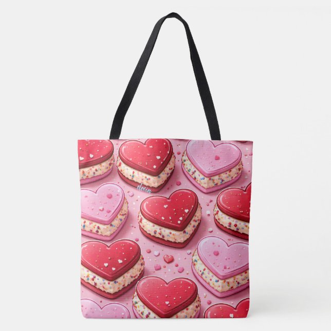 Tote Bag Sandwich au cœur (Devant)