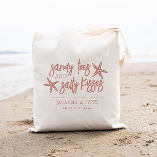 Tote Bag Sandy Toes & Salty Kisses Destination Mariage