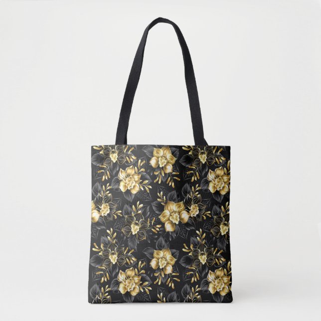 Tote Bag Sans couture avec orchidées de bijoux (Devant)