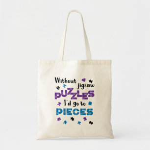 Tote Bag Sans Jigsaw Puzzles, j'irais aux morceaux