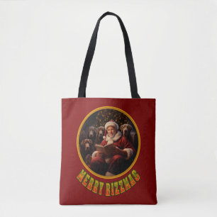 Tote Bag Santa Claus Merry Rizzmas avec récupérateur de lab