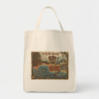 Tote Bag Santa Cruz California Dreams Map – Côte vibrante