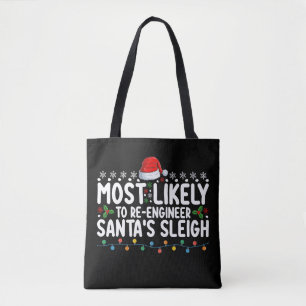 Tote Bag Santas Sleigh Noël, Ingénieur