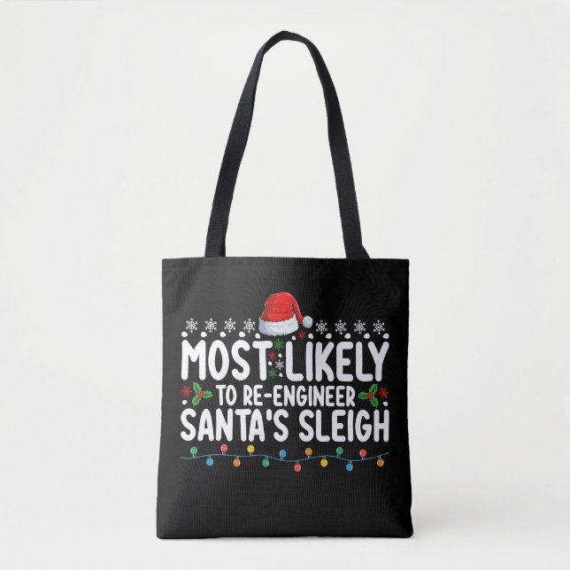 Tote Bag Santas Sleigh Noël, Ingénieur (Devant)