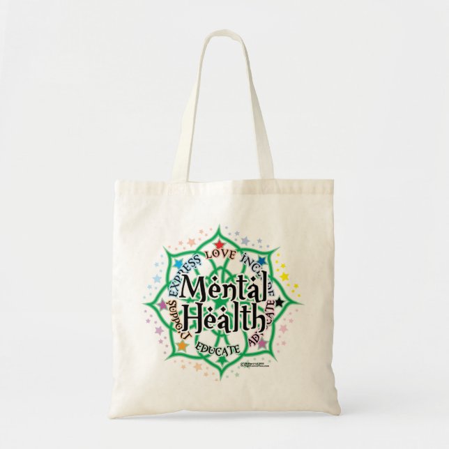 Tote Bag Santé mentale Lotus (Devant)