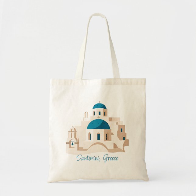 Tote Bag Santorin Grèce (Devant)