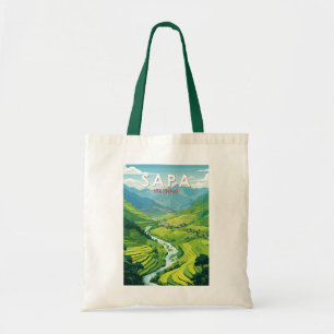Tote Bag Sapa Vietnam Travel Art Vintage