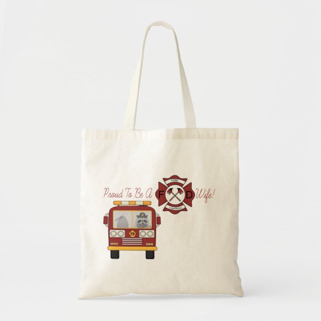 Tote Bag Sapeur-pompier, épouse fière Fourre-tout (Devant)