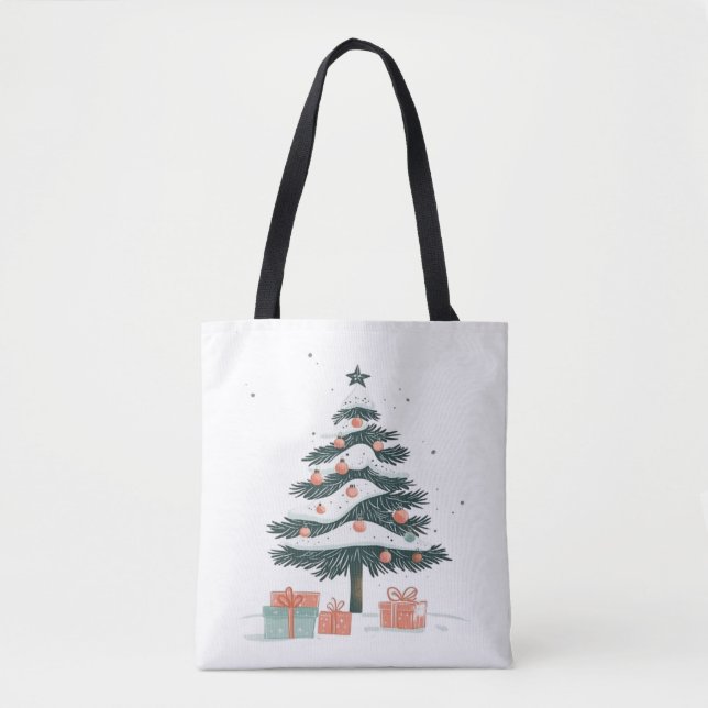 Tote Bag sapin de Noël  (Devant)