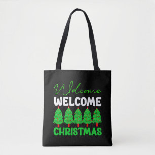 Tote Bag Sapin de Noël Bienvenue Création de Fêtes-85600